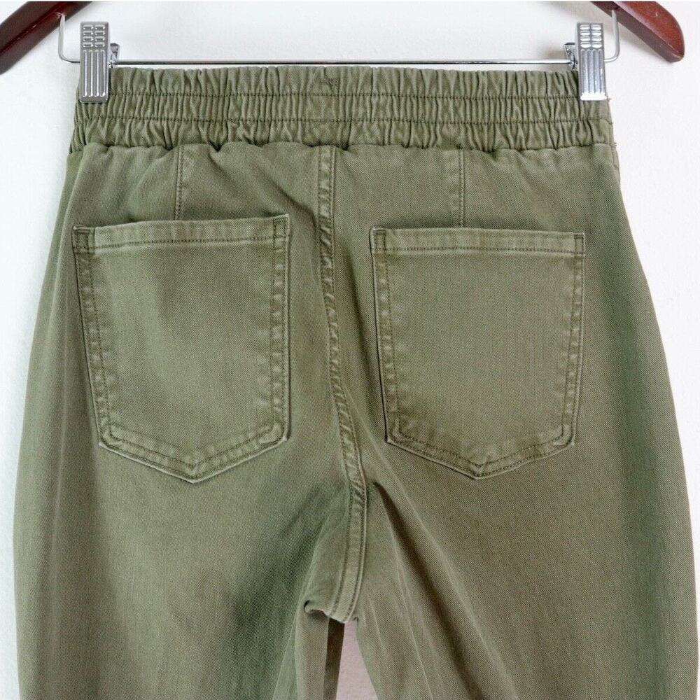 Spanx Size S Stretch Twill Cargo Jogger Pants Darkened Olive Green - Picture 7 of 10
